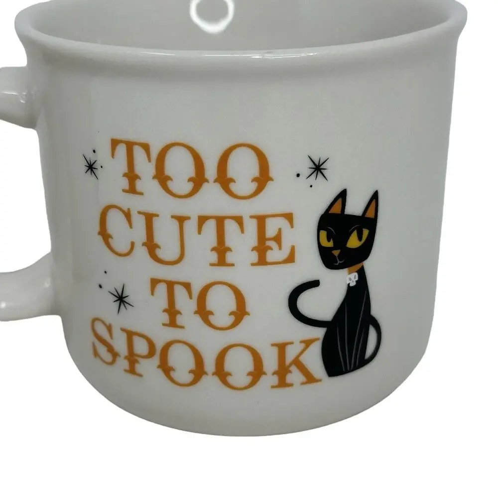 2 Hyde & Eek Halloween - Too Cute to Spook - Black Cat Coffee Mugs